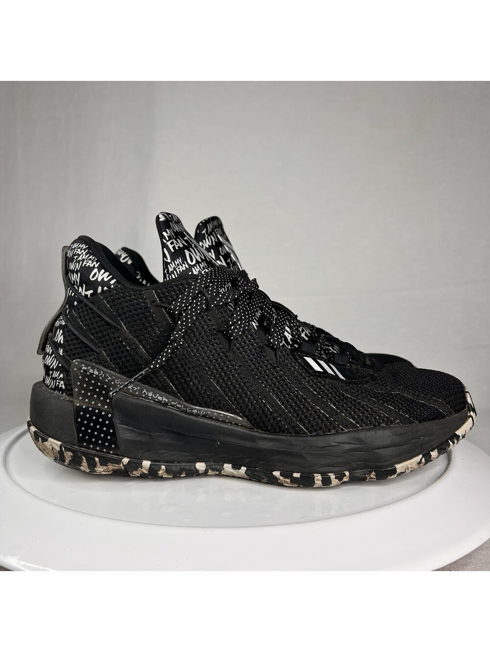 Adidas Damian Lillard Dame 7 I Am My Own Fan Black Silver FX6615 Men’s 10